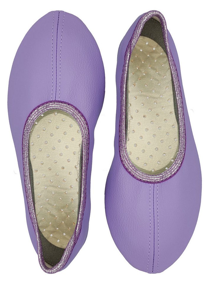 Beck Schläppchen Chance aus veganem Leder, perforierte Gummisohle Gymnastikschuh Sehr robust - perforierte Laufsohle