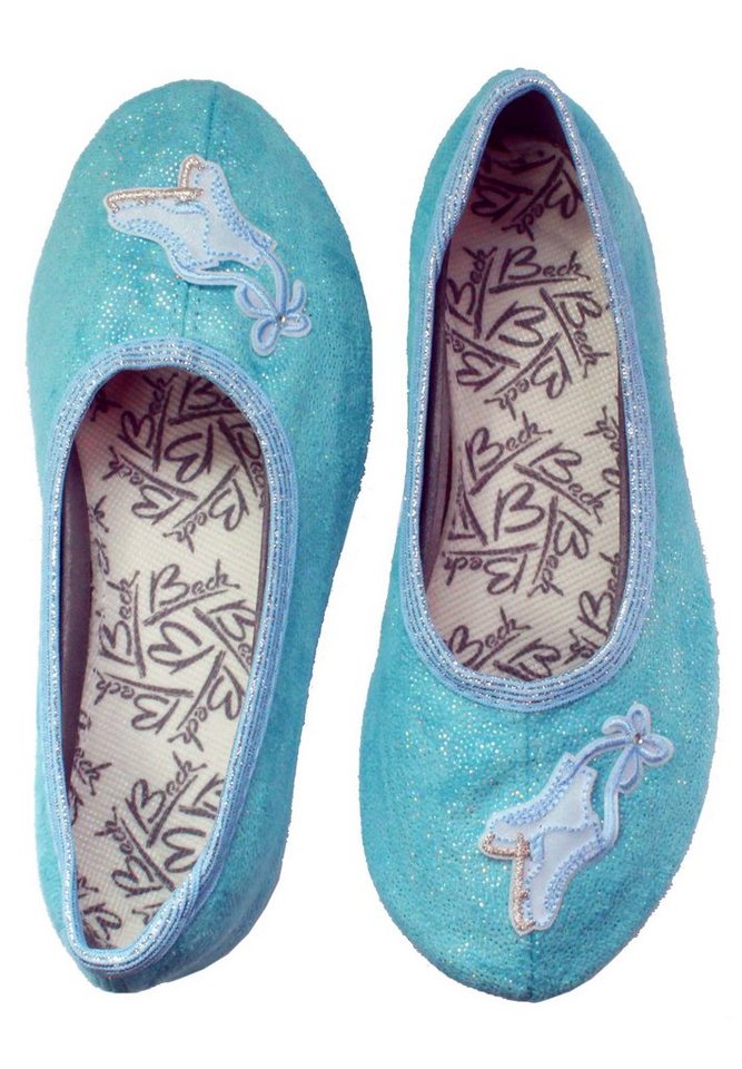 Beck Schläppchen Ice Dance Gymnastikschuh Schlittschuh-Patch & Glitzer