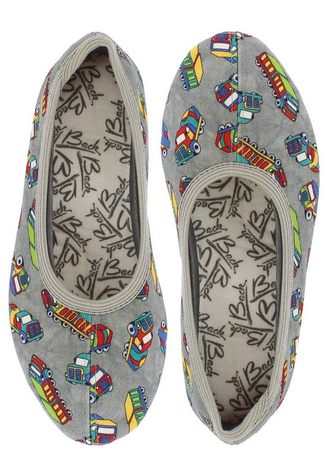Beck Schläppchen Lkw Gymnastikschuh (für Sport, Schule und Zuhause) mit rutschfester Gummi-Laufsohle