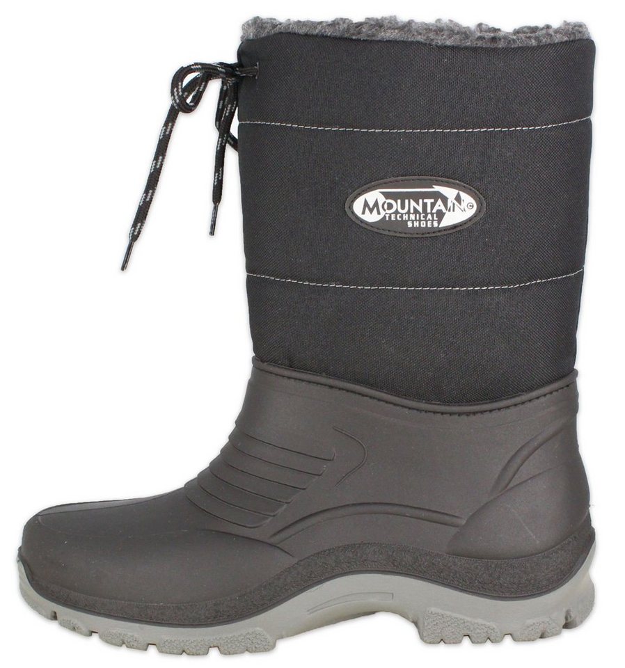 Beck Unisex Winterstiefel Hiker mit kuscheligem Warmfutter Gummistiefel (für warme Füße bei Kälte und Schnee) Stoffschaft mit Schnürung, Doppelgrößen