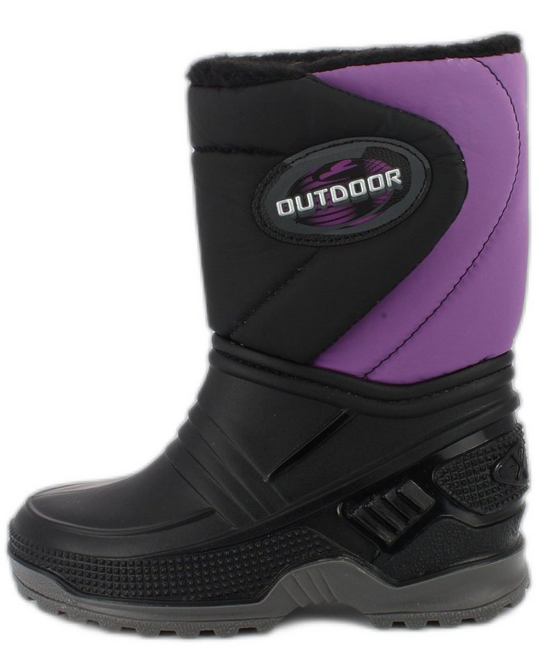 Beck Winterstiefel Outdoor Gummistiefel (für Jungen, Mädchen und Damen, flauschiges Futter für warme Füße bei Kälte und Schnee) Mit Klettverschluss