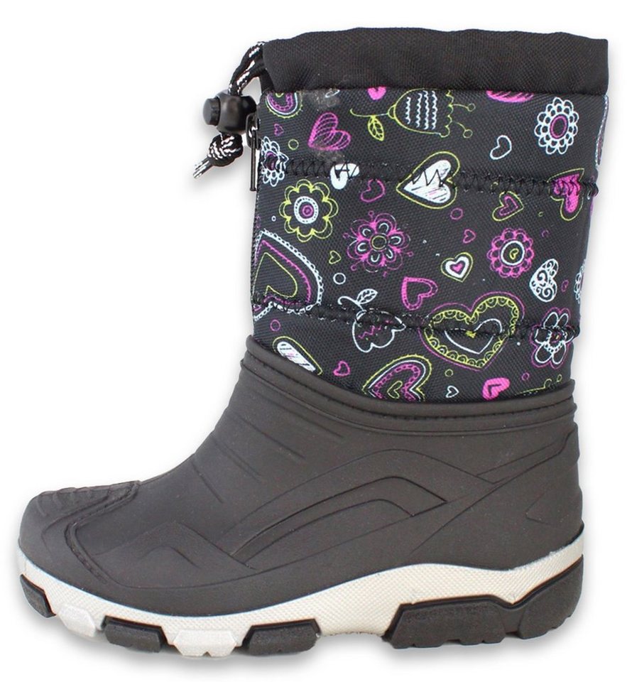 Beck Winterstiefel Snowy Gummistiefel (für Mädchen, für warme Füße bei Kälte und Schnee, Mit Reißverschluss und Schnellverschluss) Kuscheliges Warmfutter