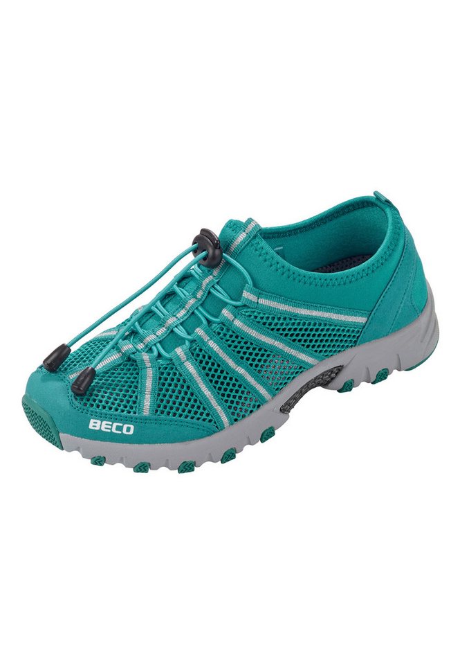Beco Beermann BEactive Aqua Fitness Trainers Badeschuh mit Bungee-Schnürung und Wasserablauf (türkis)