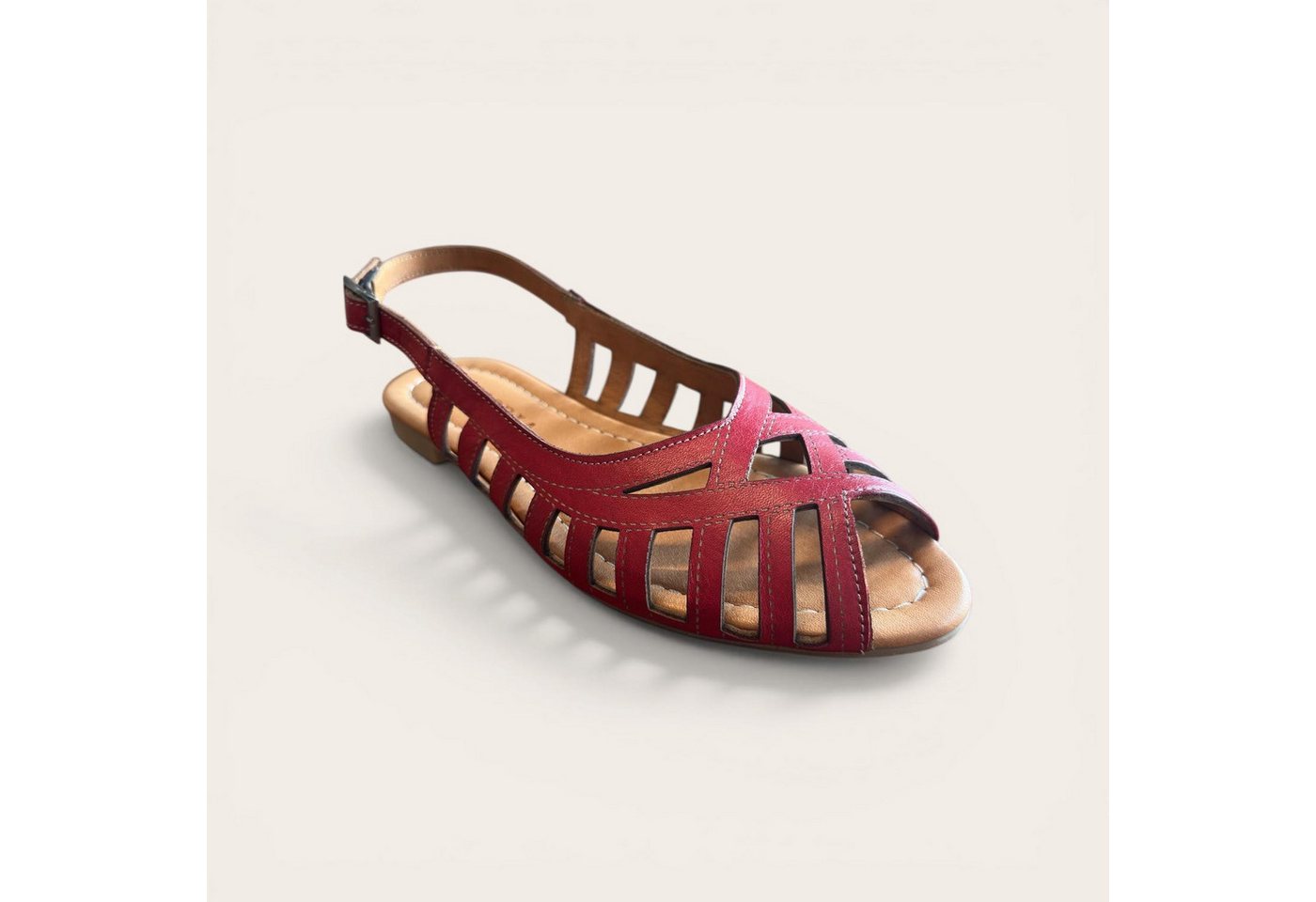 Begoria Marcella - Exclusive Slingback-Ledersandale Sandalette (Blood)