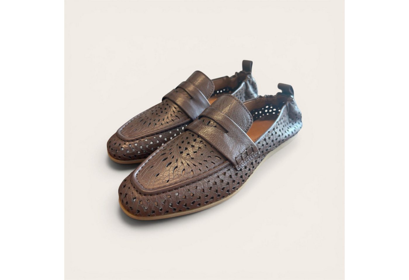 Begoria Mirella - Leichter Sommer Slipper aus Leder Loafer
