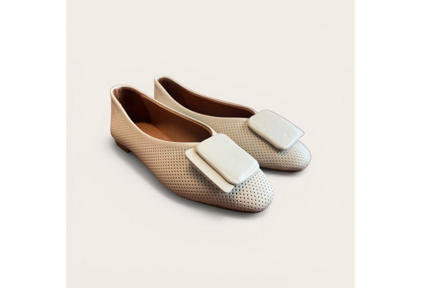 Begoria Snake - Exquisite Leder-Ballerinas mit Schlangenmuster Ballerina