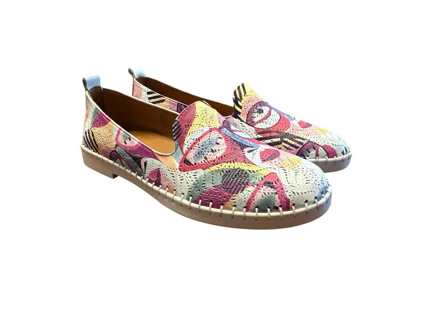 Begoria Vivid - Dynamische Slip-On Halbschuhe mit buntem Print Slip-On Sneaker