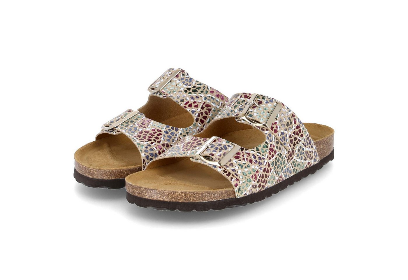 Beliana 0014/299/87/Puzzle No7 Damen Kunstleder multicolored Pantolette