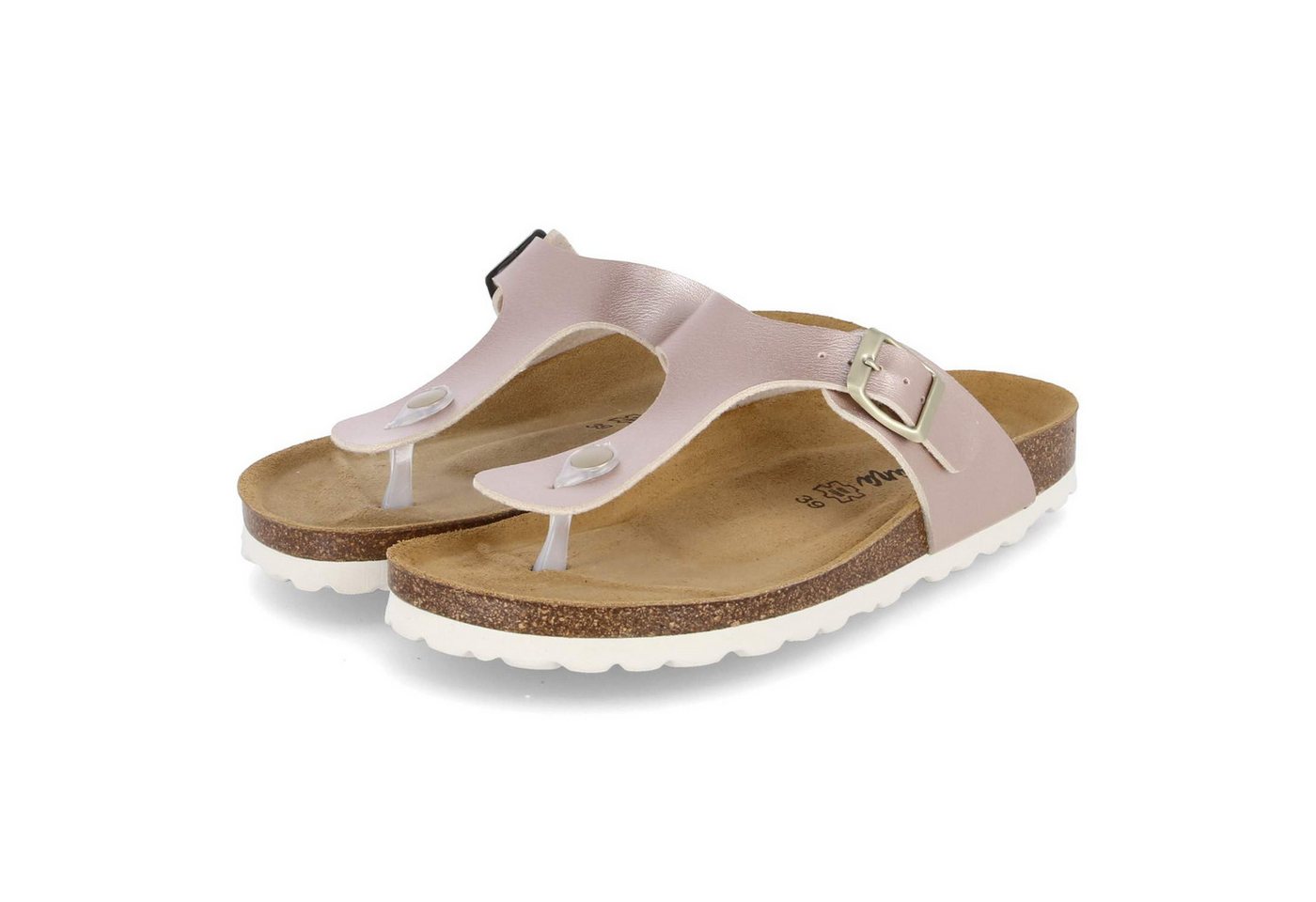 Beliana 0027/299/Platin Nac/408 80 Met Damen Synthetik pink Pantolette