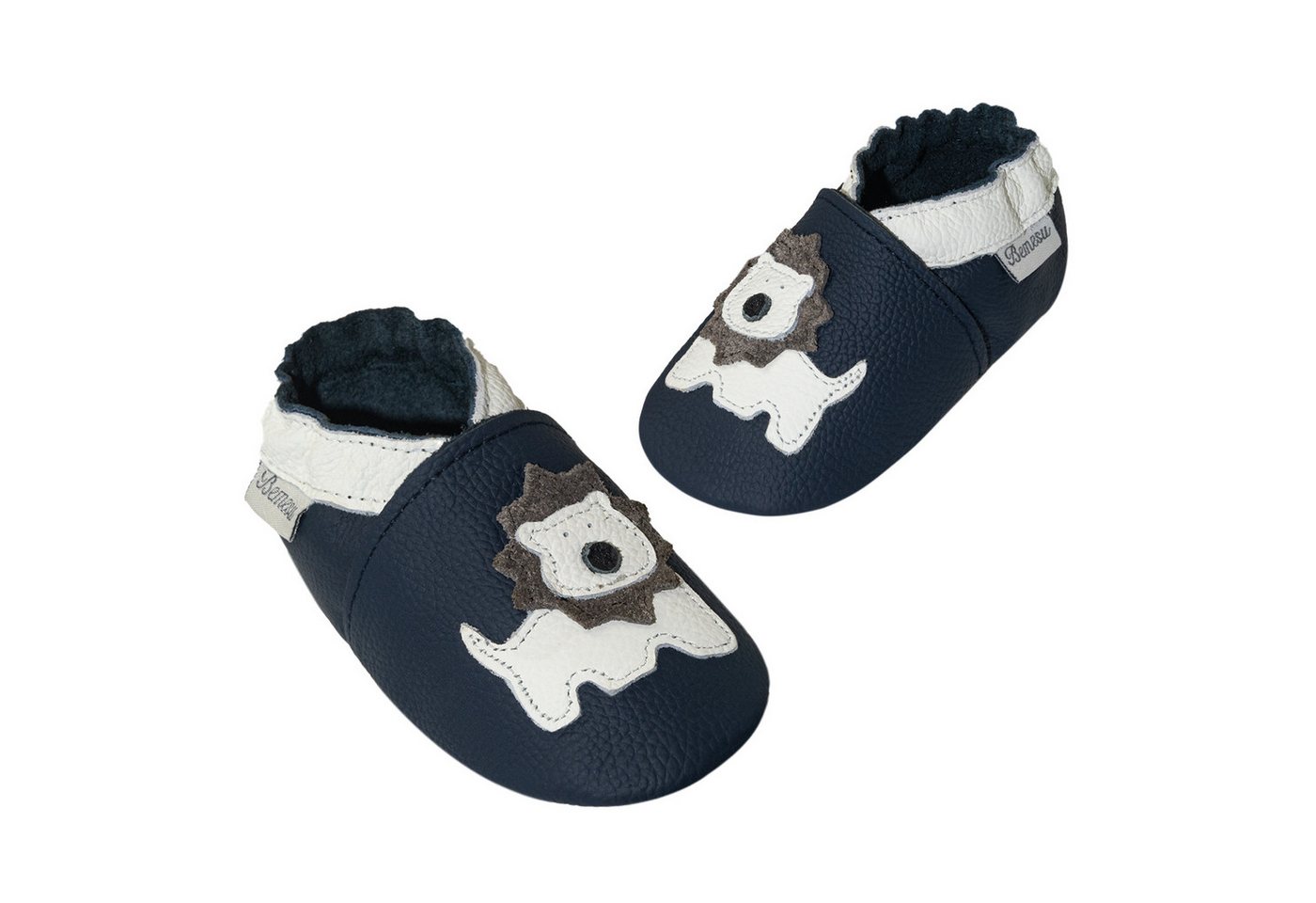 Bemesu Baby Leder Hausschuhe für Jungen Krabbelschuh (1-tlg)