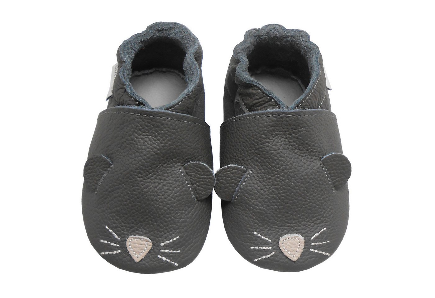Bemesu Weiche Leder Krabbelschuhe Baby Lauflernschuh Lederpuschen Maus Barfußschuh Echtes Leder