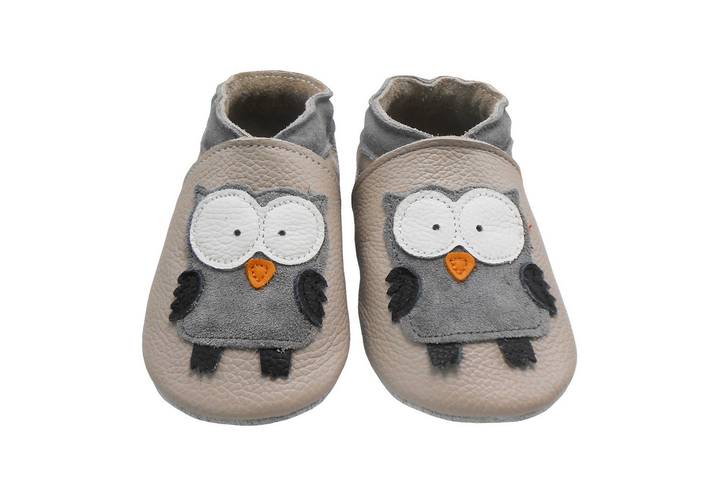 Bemesu Weiche Leder Krabbelschuhe Baby Lauflernschuhe Lederpuschen Barfußschuh Rutschfest atmungsaktiv