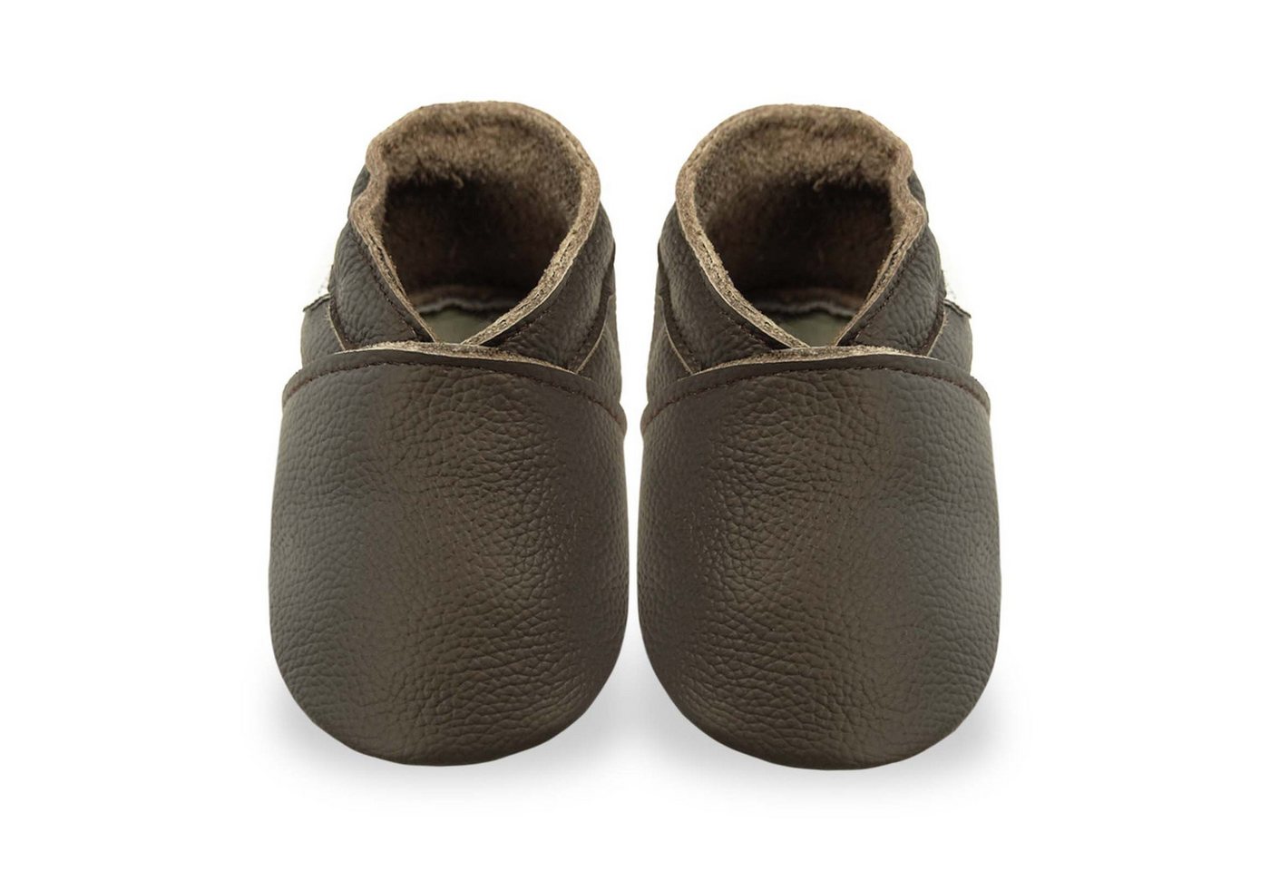 Bemesu Baby Leder Krabbelschuhe Lauflernschuhe Rutschfest Krabbelschuh (braun)