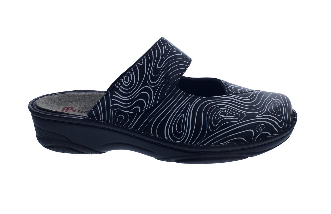 Berkemann Berkoflex HELIANE Clog 3457-984, Leder/ Stretch, Schwarz/ We Clog