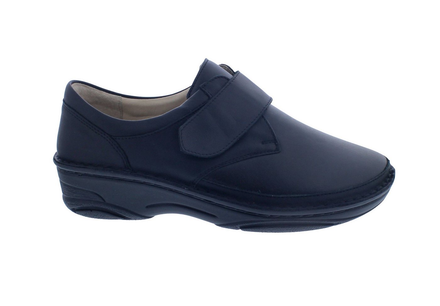 Berkemann Denise Halbschuh 3485-906, schwarz, Leder/ Stretch, Klettver Klettschuh