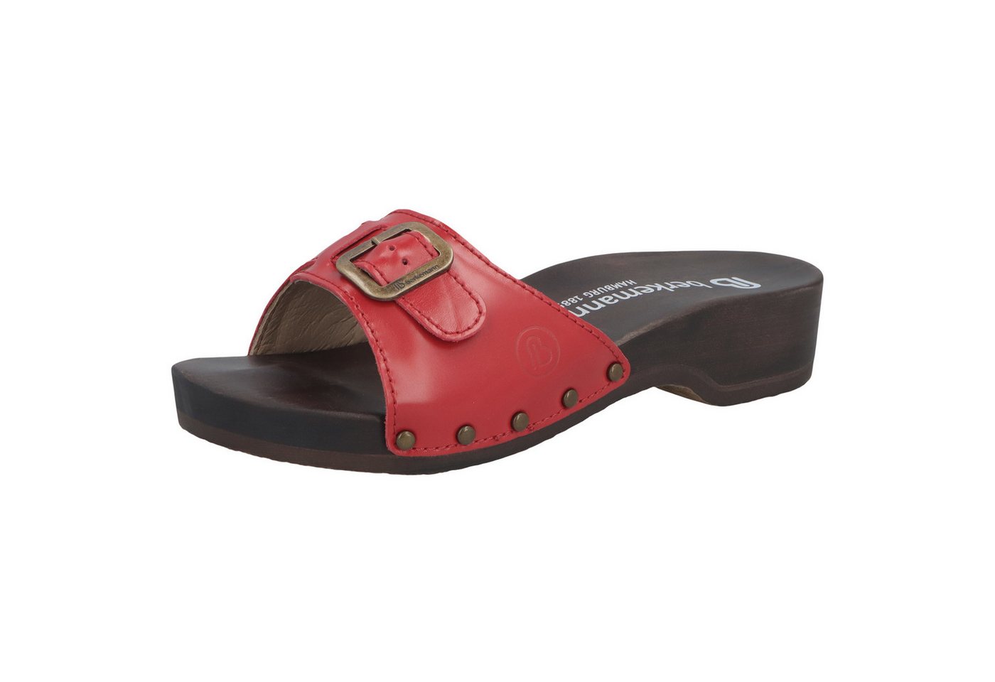 Berkemann Erwachsene Holz Hamburg Pantolette Leder Riemchensandale