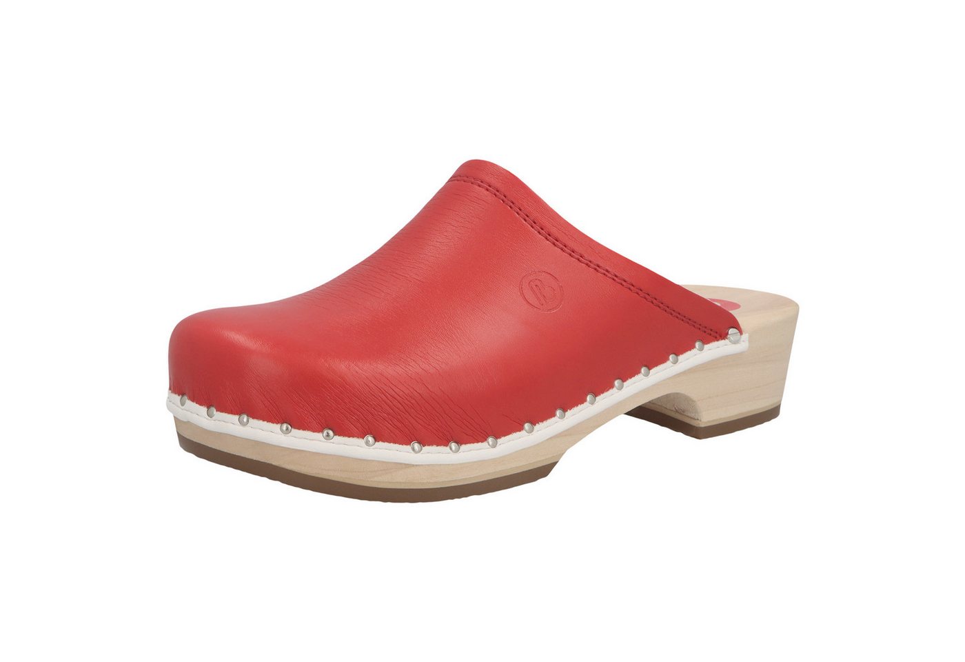 Berkemann Erwachsene Holz Natur-Toeffler Clogs Led Schlappen (rot)