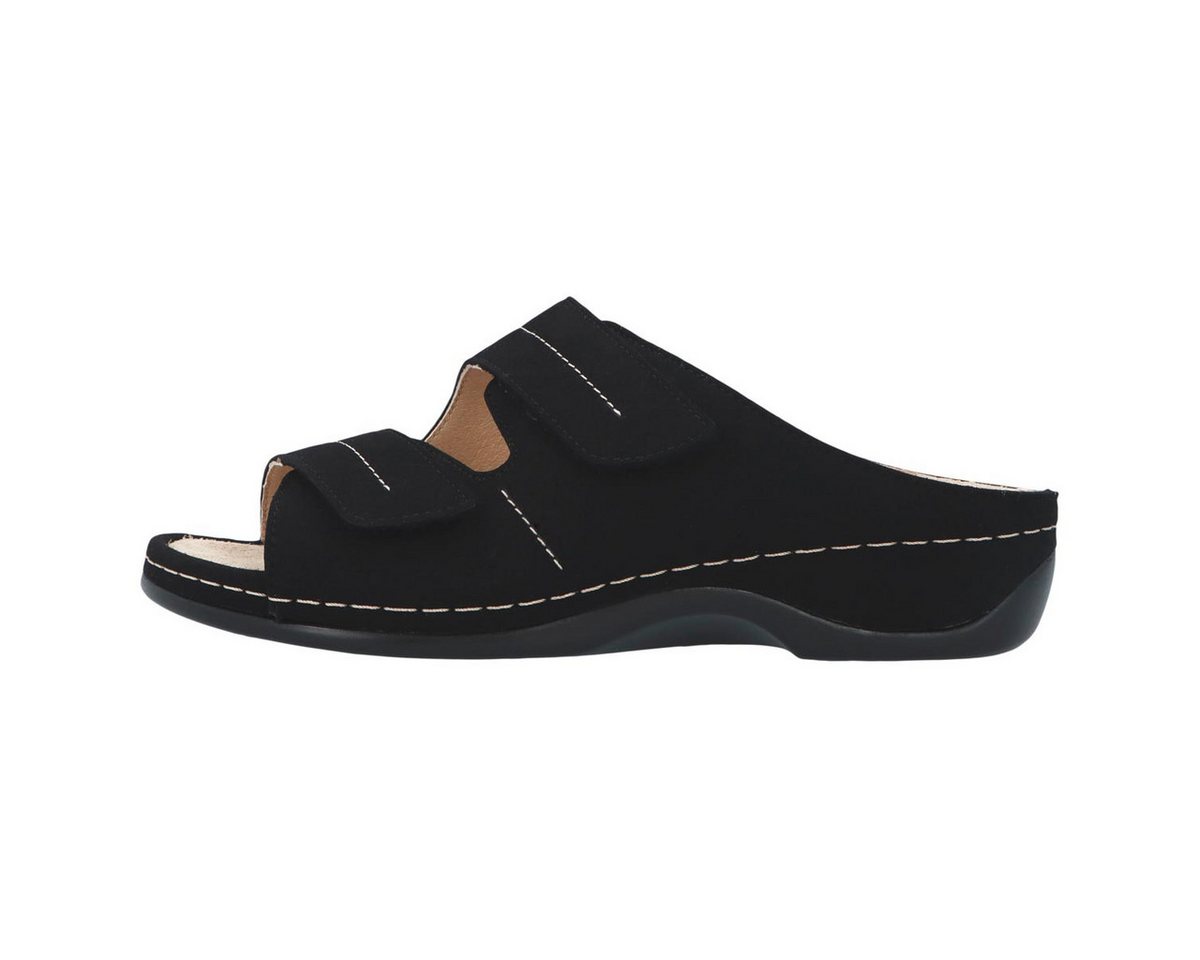 Berkemann Fedora Pantolette (1-tlg) Pantoletten - Zwei Klettverschlüsse für perfekte Passform (schwarz)