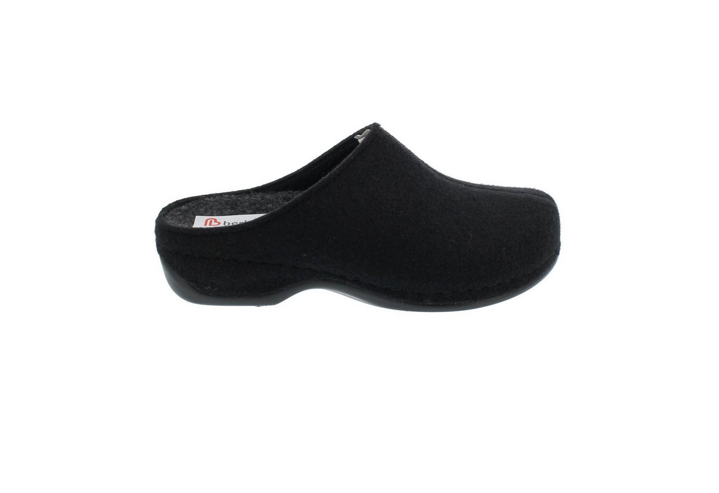 Berkemann Filz FLORINA Hausschuh, schwarz, Weite H, Wechselfußbett 102 Pantoffel