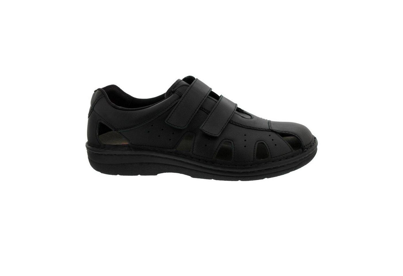 Berkemann Joost, schwarz, Glattleder, Klettverschluss, Weite H 5722-90 Klettschuh
