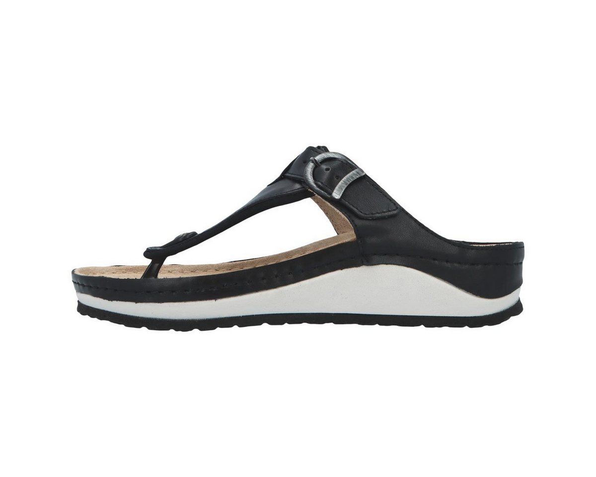 Berkemann Mila Zehentrenner (1-tlg) Zehenstegsandalen - Gepolstertes Fußbett (schwarz)
