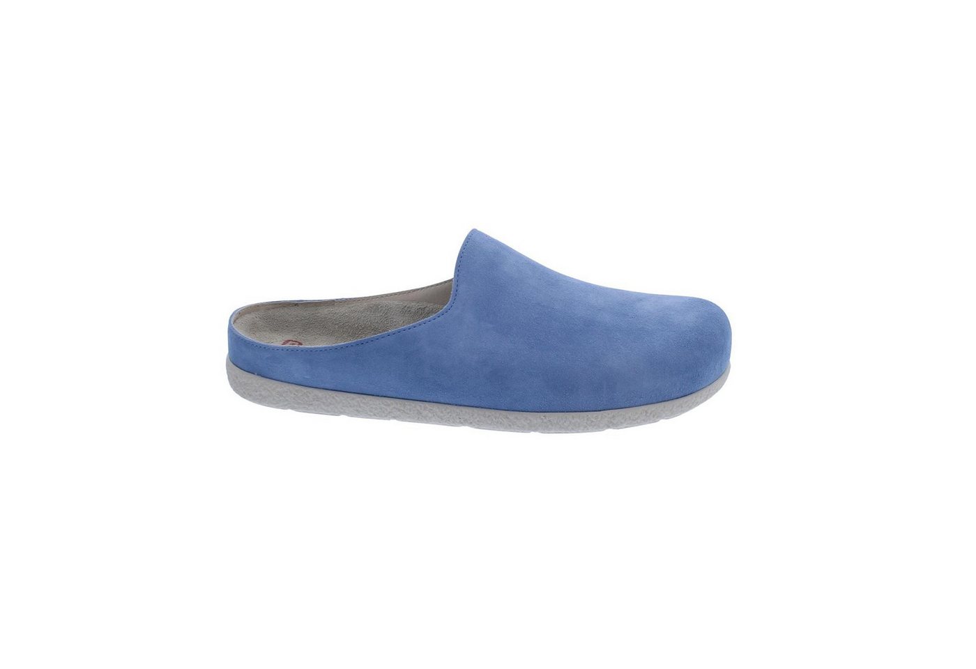 Berkemann Noralie Clog 3204-390, Veloursleder, hellblau, Wechselfußbet Clog