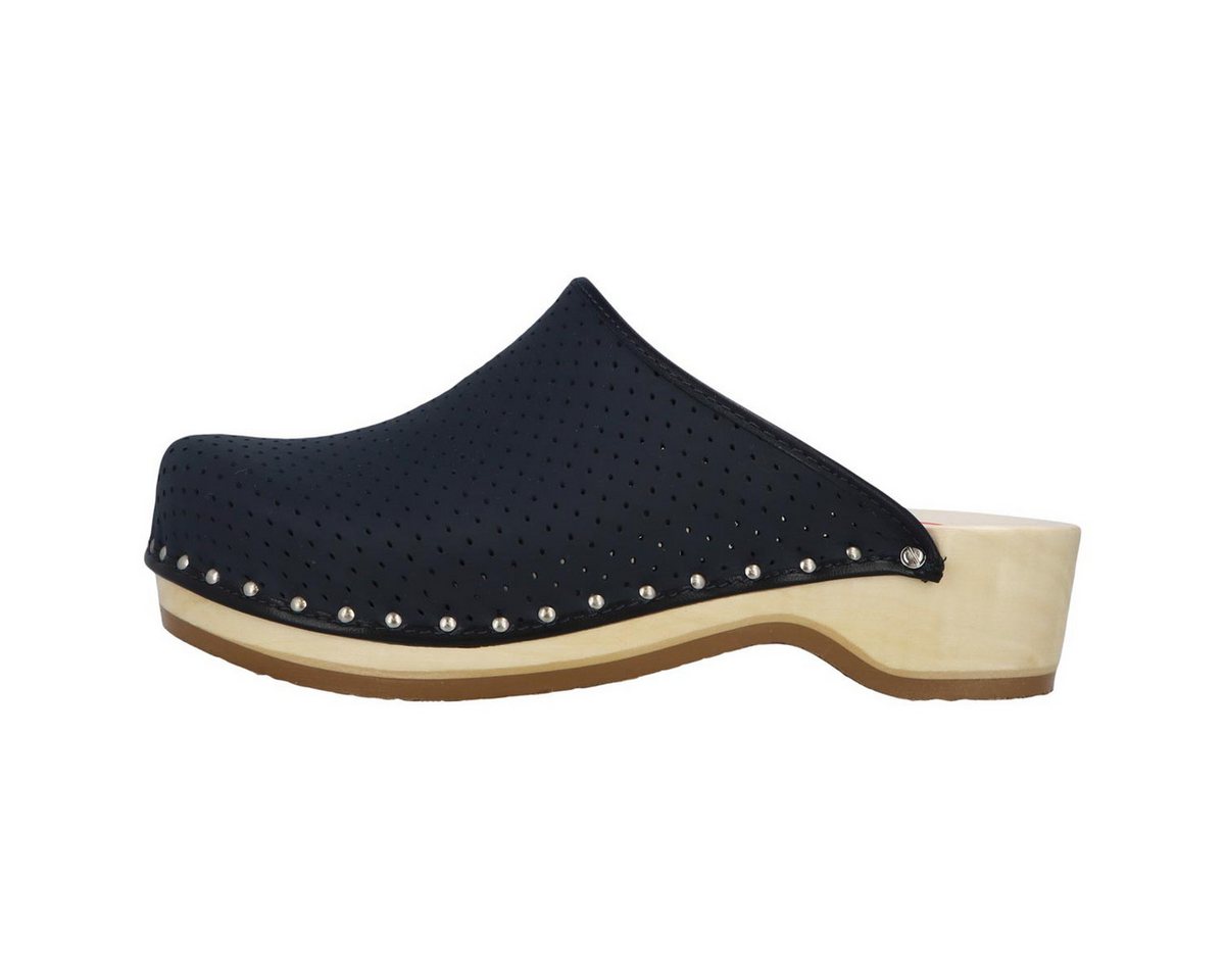 Berkemann Standard-Toeffler Clog (1-tlg) Clogs - Holz-Clogs mit perforiertem Leder (blau)