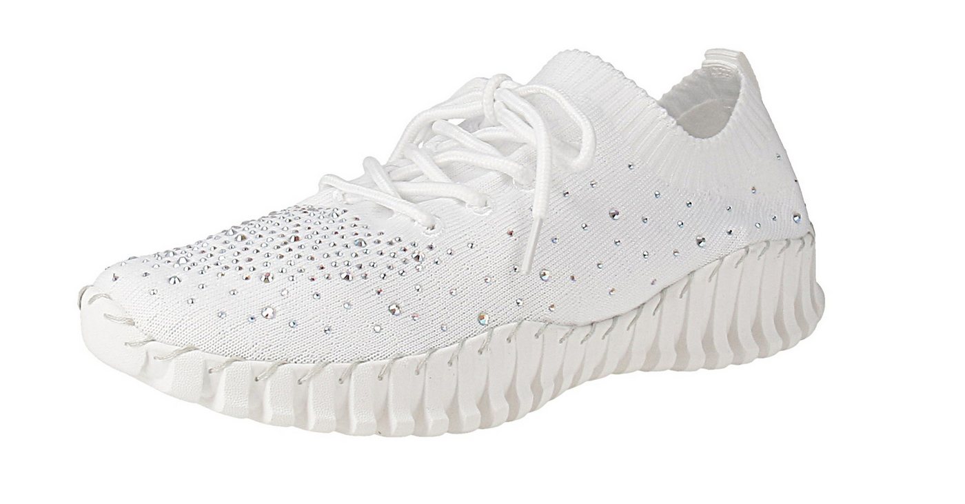 BERNIE MEV Gravity Crystals - Damen Sneaker - White Sneaker