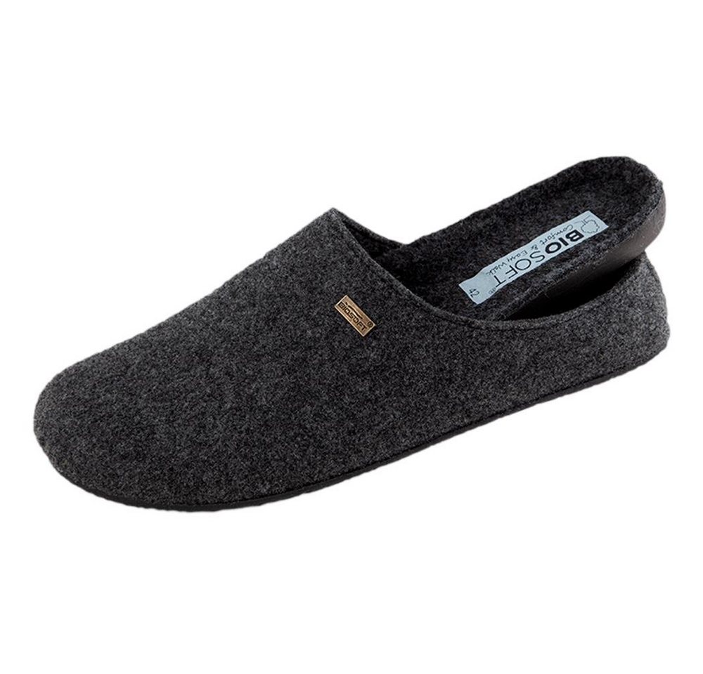 Biosoft Comfort & Easy Walk Biosoft Filz Hausschuhe Herren Größe 42 - 46 Mister Cosy, Hausschuhe Hausschuh