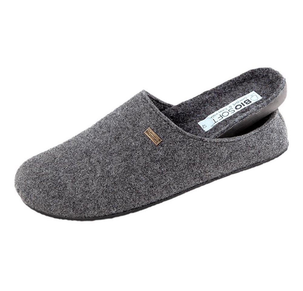 Biosoft Comfort & Easy Walk Biosoft Filz Hausschuhe Herren Größe 42 - 46 Mister Cosy, Hausschuhe Hausschuh