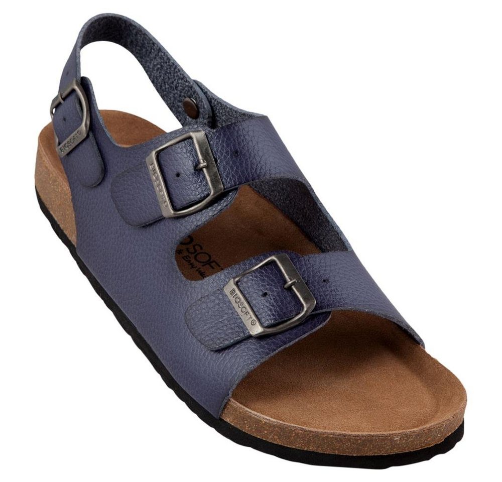 Biosoft Comfort & Easy Walk Biosoft Herren Sandalen Leder Optik Größe 43 - 47 LARS, Herrensandale Sandale