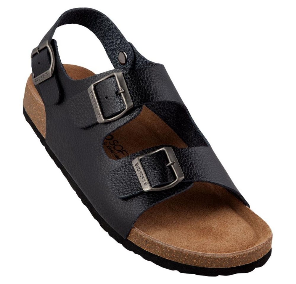 Biosoft Comfort & Easy Walk Biosoft Herren Sandalen Leder Optik Größe 43 - 47 LARS, Herrensandale Sandale