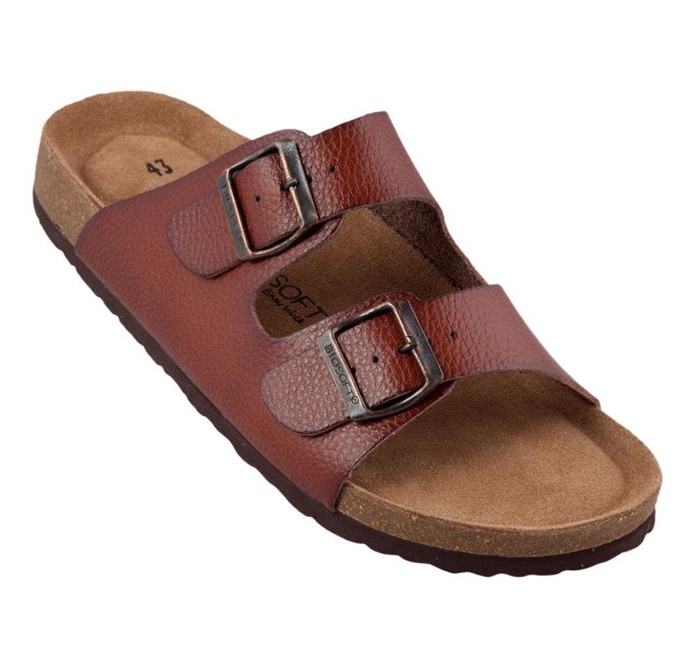 Biosoft Comfort & Easy Walk Biosoft Herren Sandalen Leder Optik Größe 43 - 47 TOM, Herrensandalen Sandale (braun)