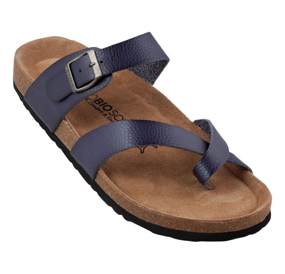 Biosoft Comfort & Easy Walk Biosoft Herren Sandalen Zehentrenner Leder Optik Größe 43 - 47 KAI Sandale
