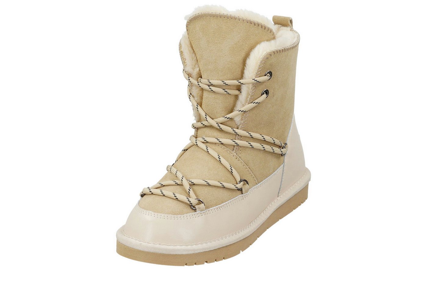 Biosoft Comfort & Easy Walk Damen Winterboot extended Laceup beige chstnt 39 Winterstiefel