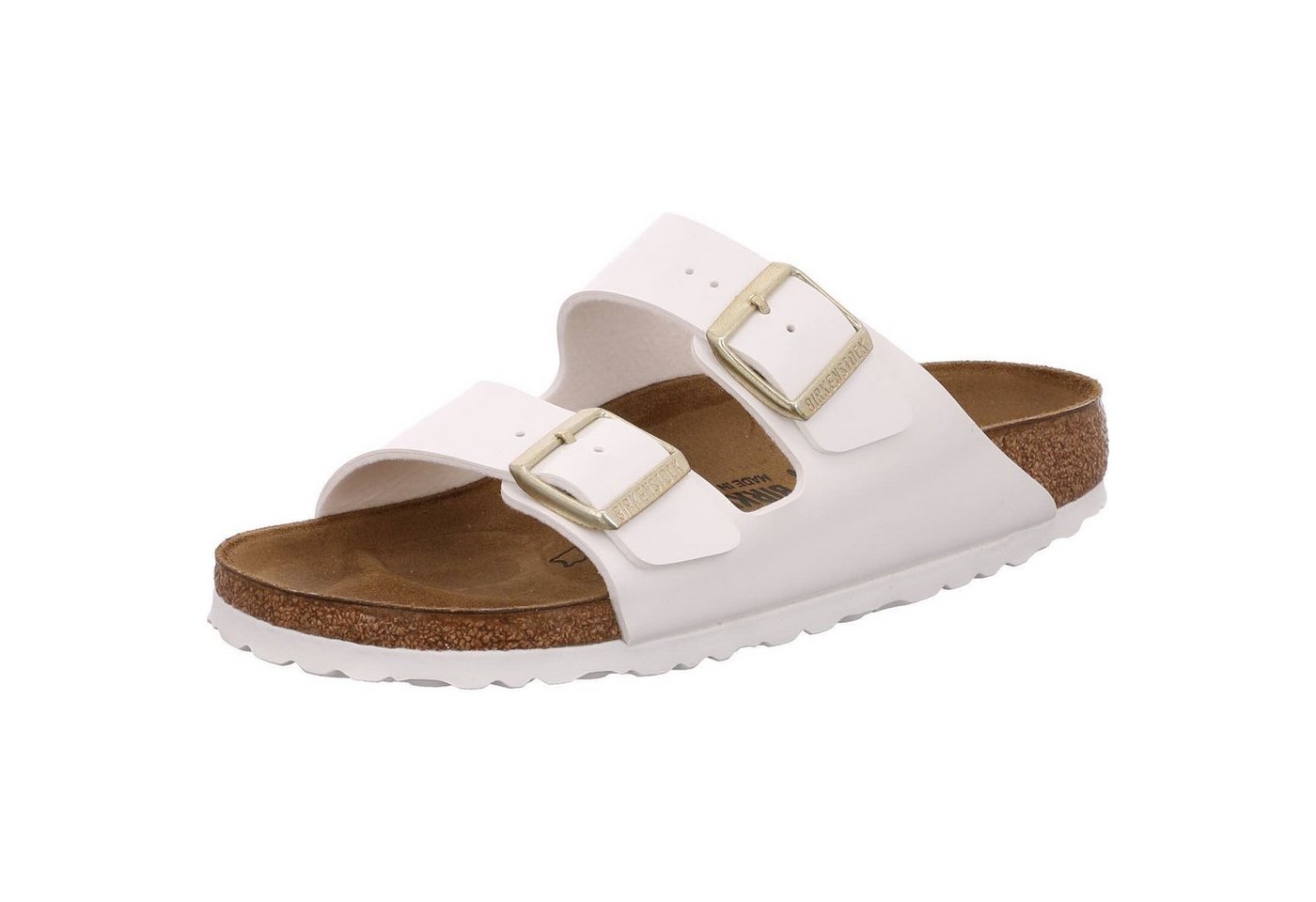 Birkenstock Arizona BF Patent White Lack Pantolette