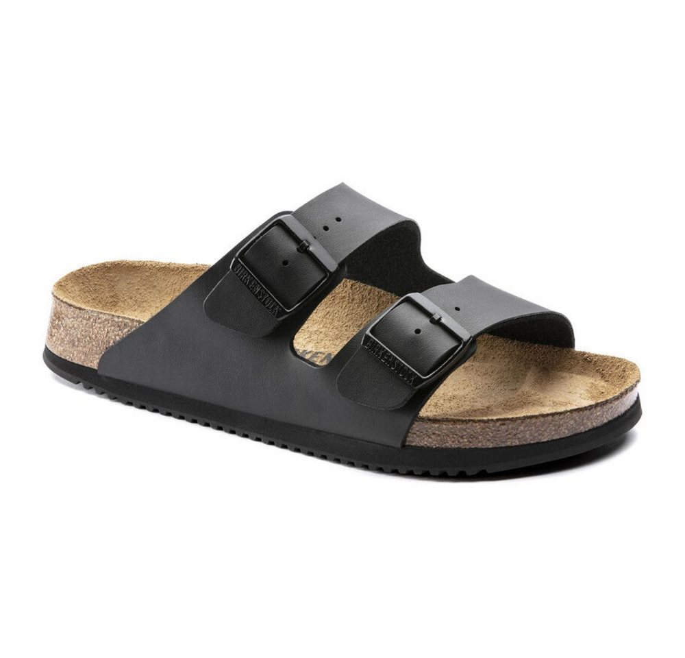 Birkenstock Arizona Damen und Herren Pantolette ergonomisch Beruf Pflege Sandale Pantolette Rutschfeste Sohle & flexible Riemen – perfekt für täglichen Komfort. (schwarz)