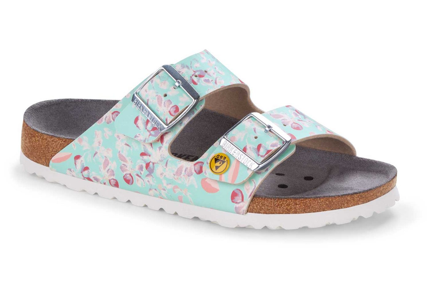 Birkenstock Arizona ESD BF Pantolette mit Blumenmuster