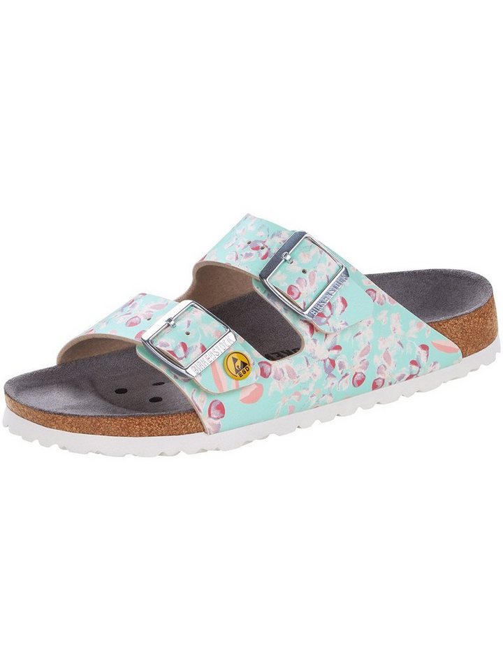Birkenstock Arizona ESD Flower Pantolette (grün)