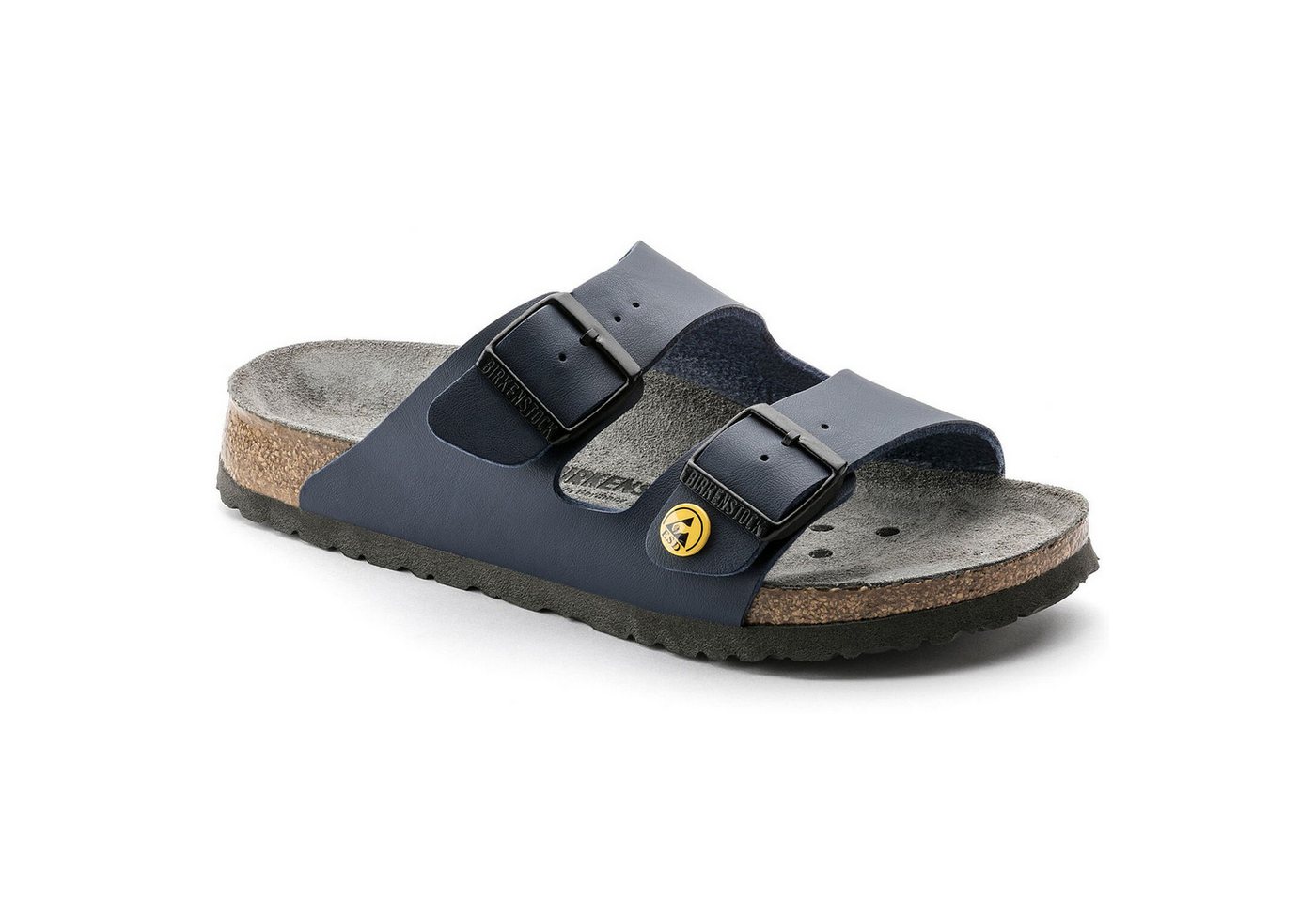 Birkenstock ARIZONA ESD Herren und Damen Sandalen mit ergonomischem Fußbett Pantolette Rutschfeste Laufsohle und verstellbare Schnallen – Für Alltag & Beruf (blau)