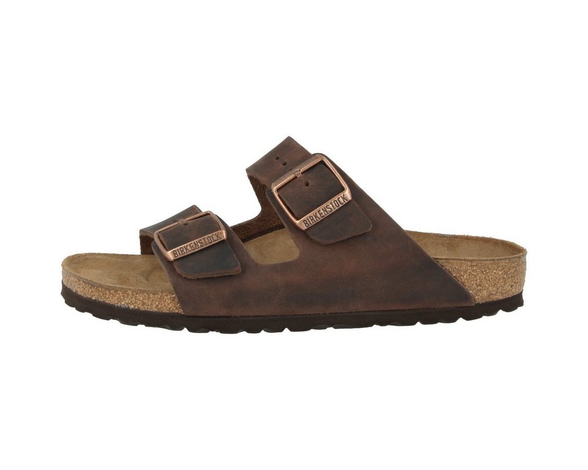 Birkenstock Arizona Fettleder normal Unisex Erwachsene Sandale Sandaletten, Sommerschuhe, Badeschuhe, Riemchen, Schlappen (braun)