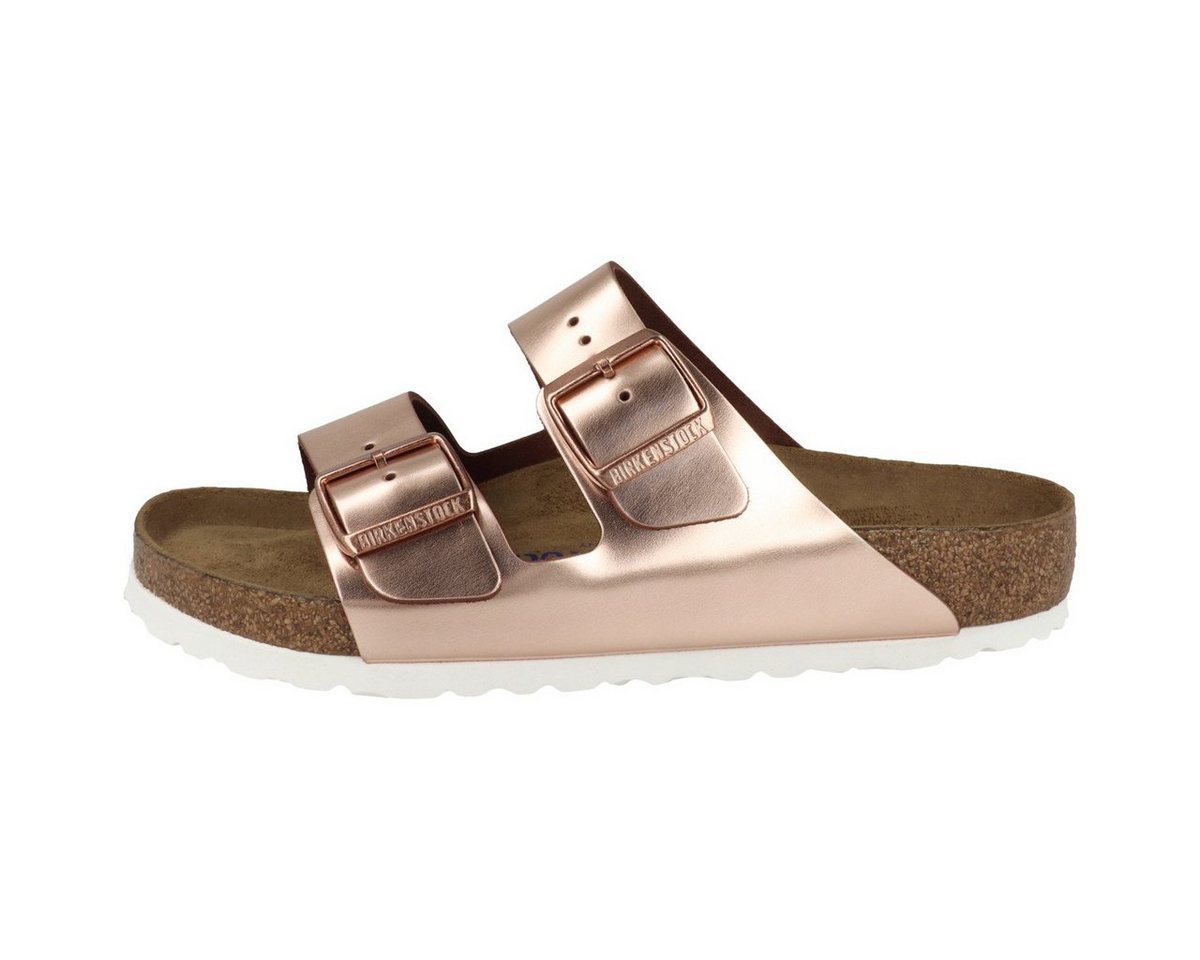 Birkenstock Arizona Glattleder Weichbettung schmal Damen Sandale Sandaletten, Sommerschuhe, Badeschuhe, Riemchen, Schlappen