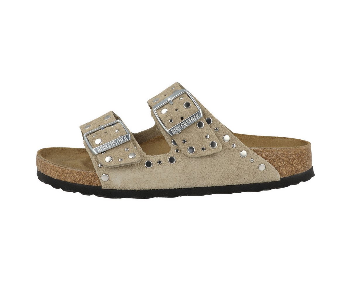 Birkenstock Arizona Rivet Veloursleder schmal Damen Sandale Sandaletten, Sommerschuhe, Badeschuhe, Riemchen, Schlappen
