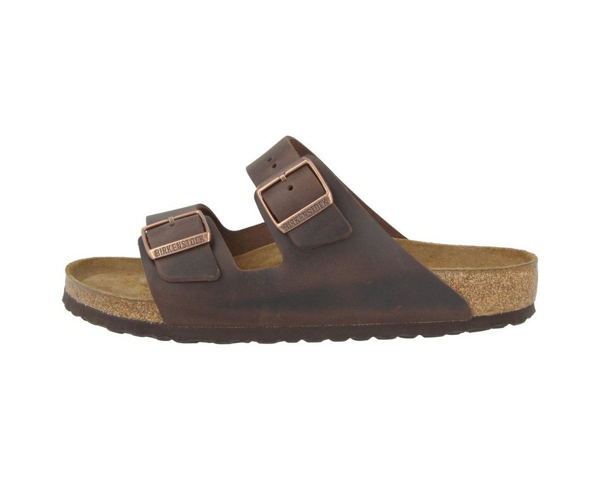 Birkenstock Arizona SFB geöltes Nubukleder Weichbettung normal Sandale Sandaletten, Sommerschuhe, Badeschuhe, Riemchen, Schlappen (braun)