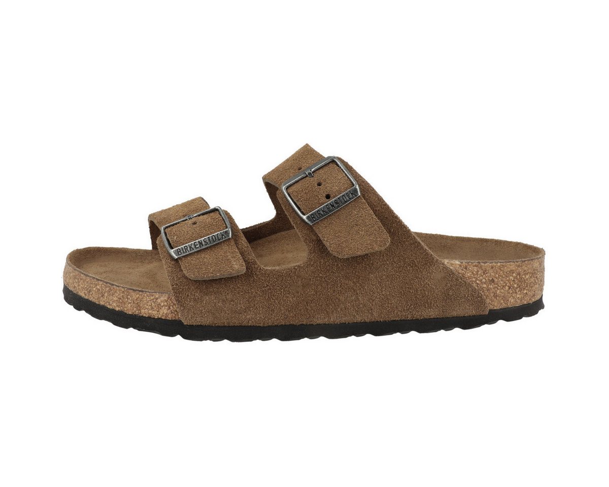 Birkenstock Arizona SFB Veloursleder Weichbettung normal Sandale Sandaletten, Sommerschuhe, Badeschuhe, Riemchen, Schlappen (braun)