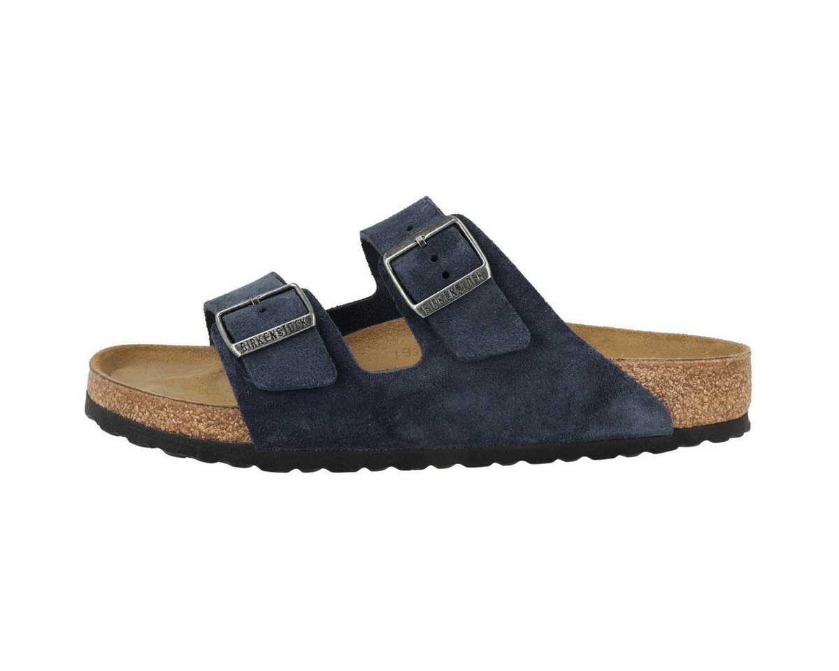 Birkenstock Arizona Veloursleder normal Unisex Erwachsene Sandale Sandaletten, Sommerschuhe, Badeschuhe, Riemchen, Schlappen (blau)