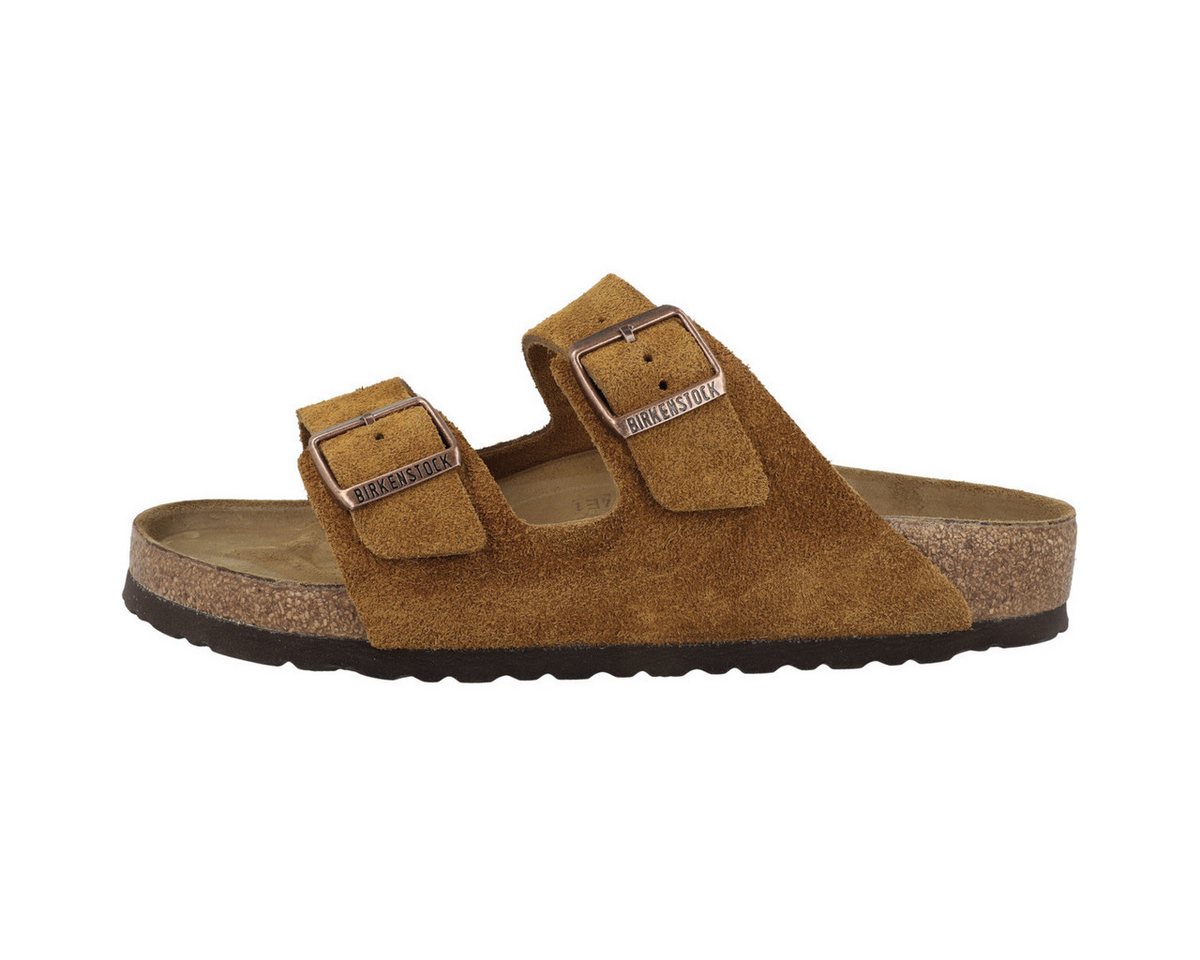 Birkenstock Arizona Veloursleder normal Unisex Erwachsene Sandale Sandaletten, Sommerschuhe, Badeschuhe, Riemchen, Schlappen (braun)