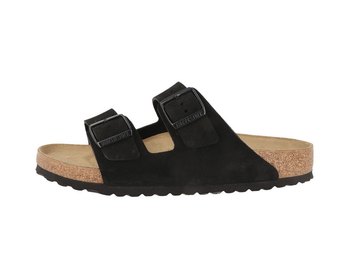 Birkenstock Arizona Veloursleder normal Unisex Erwachsene Sandale Sandaletten, Sommerschuhe, Badeschuhe, Riemchen, Schlappen (schwarz)