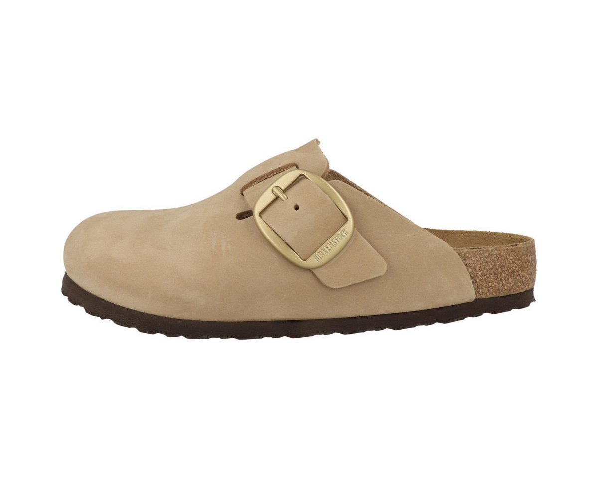 Birkenstock Boston Big Buckle Nubukleder normal Damen Clog Sandalen, Hausschuhe, Pantoletten, Badeschuhe, Gartenschuhe