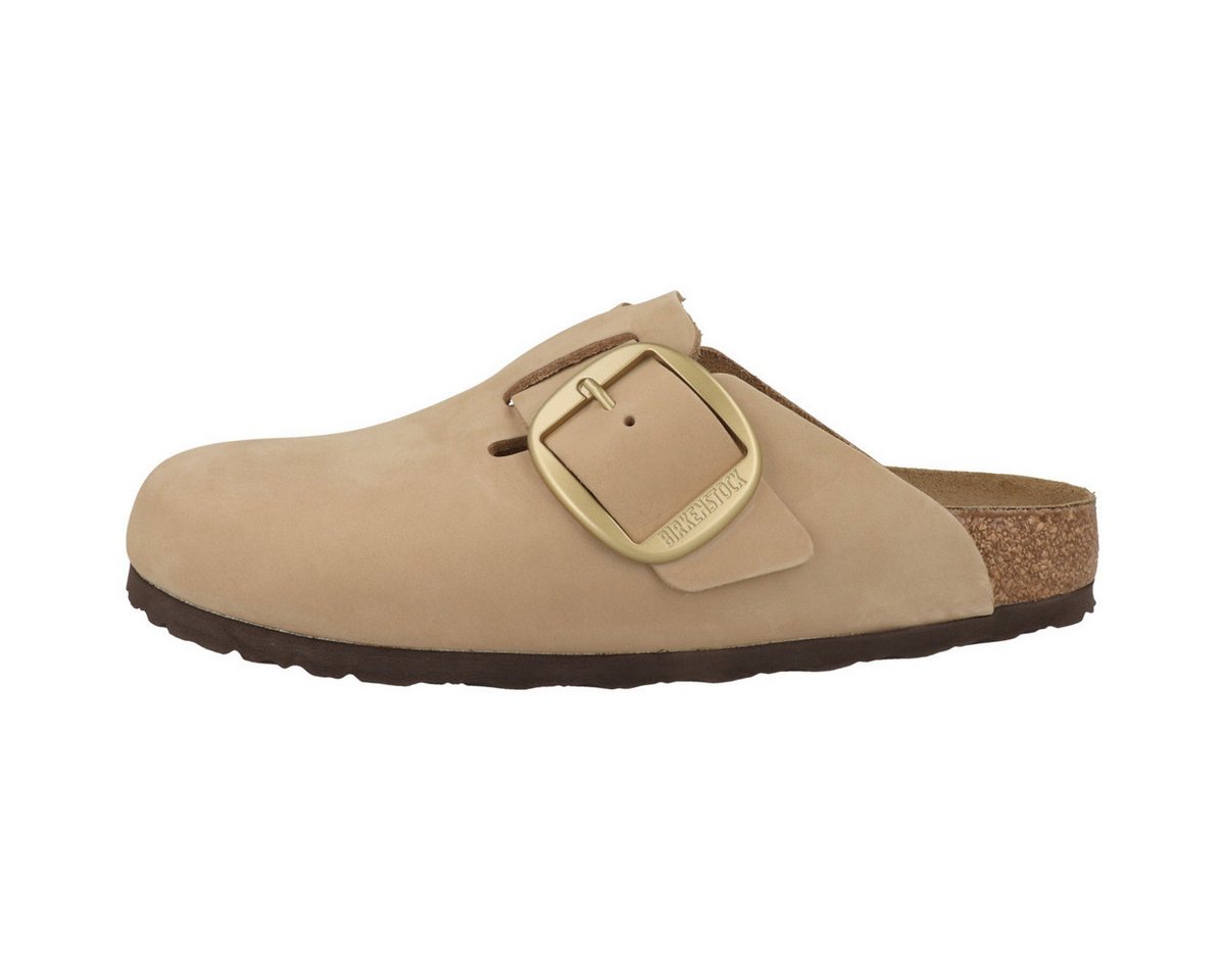 Birkenstock Boston Big Buckle Nubukleder schmal Damen Clog Sandalen, Hausschuhe, Pantoletten, Badeschuhe, Gartenschuhe